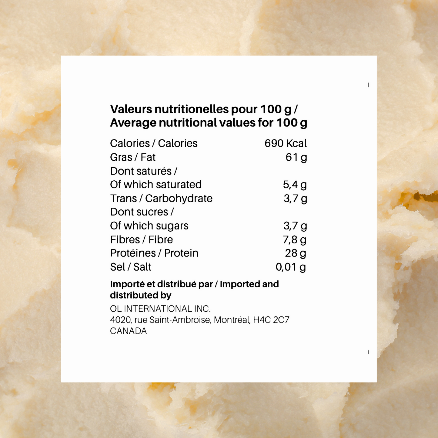 NUTTY BY NATURE - BEURRE D'AMANDE BLANCHE BIOLOGIQUE 250g