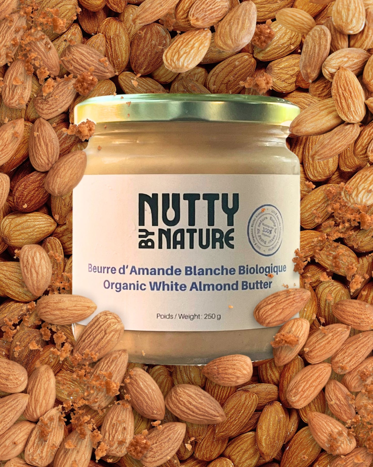 NUTTY BY NATURE - BEURRE D'AMANDE BLANCHE BIOLOGIQUE 250g