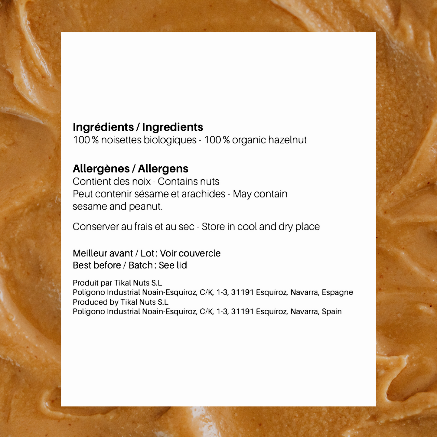 NUTTY BY NATURE - ORGANIC HAZELNUT BUTTER 250g